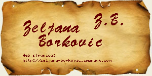 Željana Borković vizit kartica